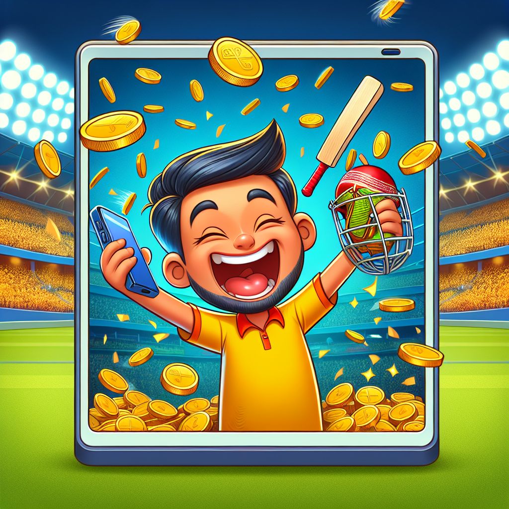 888bat sports betting themed character with football and cricket elements