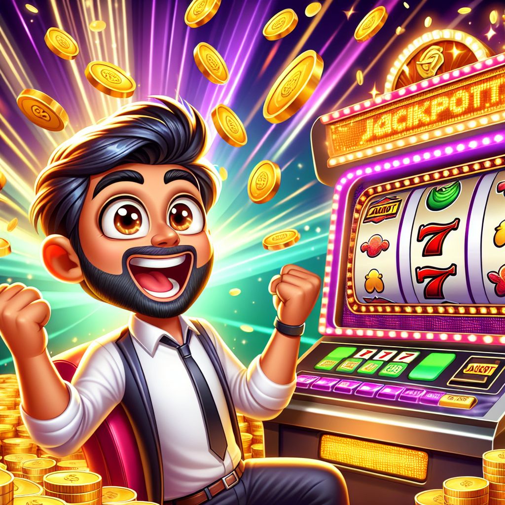 888bat slot machine character with golden coins and jackpot symbols